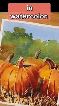 Paint a Pumpkin Patch in Watercolor