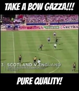 Paul Gascoigne is a legend! Beautiful goal against Scotland at Euro96!