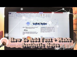 Cara menambahkan aesthetic font di microsoft office + cara membuat digital note aesthetic ✨