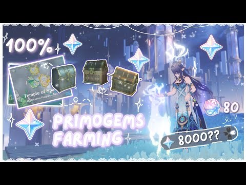 Farming primogems ౨ৎ˚windrest peak/temple of space exploration ₊ ꒰🪼🌱♡୭ ˚. ᵎᵎ ♡ Cozy genshin gameplay