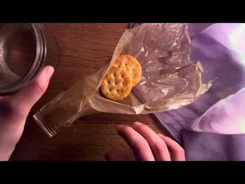 my first asmr video :D eating 5 crackers
