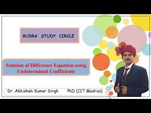 Solution of Difference Equation using Undetermined Coefficients