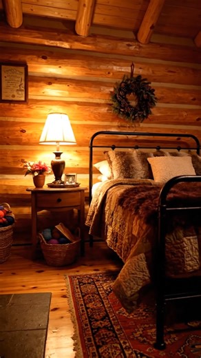 308K views · 13K reactions | Could You Fall in Love With Rainy Days in a Cabin Like This? Join us for a home tour of this amazing small cabin nestled in the forest. The interior design creates a cozy home environment with a toasty wood burning stove and rustic decor. It's the perfect spot for a peaceful living and home decor inspiration! | Mountain Cabin | Facebook