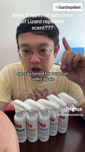 Part 5. Hey all! We have 5 types of Lizi Lizard Repellent variations to choose from! If you hate scented ones, get the odourless variation! No worries about any irritating smell. If you love lemongrass, its our best seller! Beautiful lemongrass fragrance made with our lemongrass essential oils! Check out the other variations too! Buy button below! #benjemarketing #tiktoksg #tiktok #lizard #lizardspray #cleanhouse #giantlizard #pestcontrol #gecko