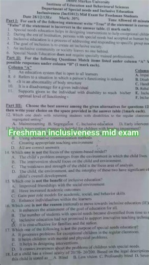 #freshman inclusiveness mid exam #ethiopia #inclusiveness join us @freshmanwise