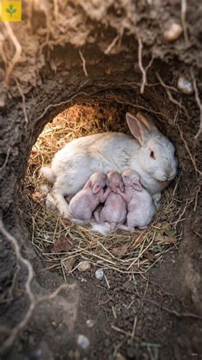 🐇 Witness the beautiful birth of baby rabbits. ❤️
