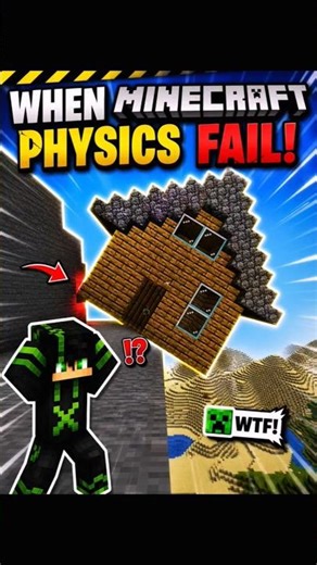 Minecraft's Physics Engine Said Nope #minecraft #shorts #glitch
