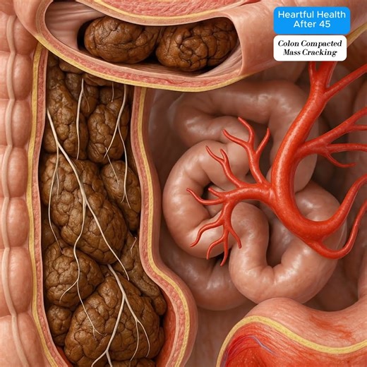 Colon Cross-Section Animation of Compacted Mass Cracking Under Peristalsis #anatomy #shorts