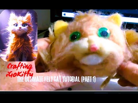 The Ultimate Felt Cat Tutorial (Part 1) #needlefelting #needlefeltingtutorial #diycraft #diyshorts