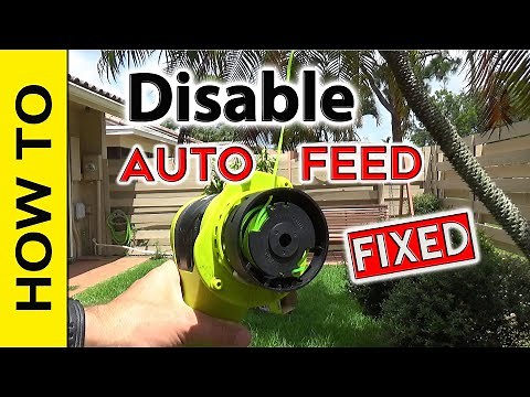 How to Disable Auto Feed on Ryobi electric trimmer