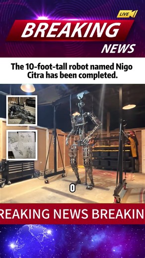 The 10-foot-tall robot named Nigo Citra has been completed.#fyp #breakingnews #foryoupage #robot #citra