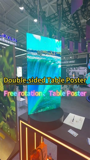 How to make your store more eye-catching? Double-sided Smart Bar Table Poster is a good choice. Single sided and double-sided display Free rotation Surface waterproofing Placed at the bar, table, counter Turn on the power and play the video #LEDPoster #Rotatingposter #leddisplay #ledlight #Doubledisplay