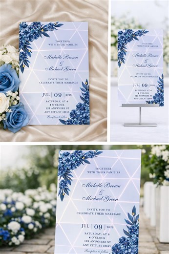 Elegant Wedding Invitation Template - Etsy