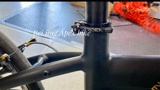 折叠车改装件 冬天不能闲着Ridea超轻坐管束 双锁把套 单片气动椭圆盘 舒适运动车座 大鸡腿 多角度可调双把立司百客apex bike合作款高框轮组下班