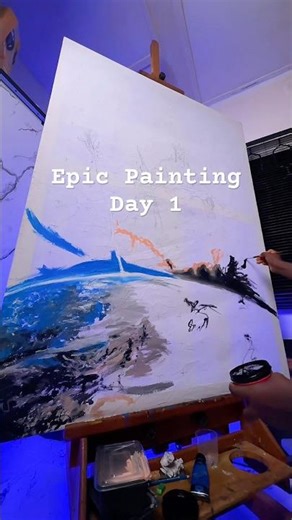 Painting the Heavenly Realms #100dayschallenge #viralart #youtubeartist