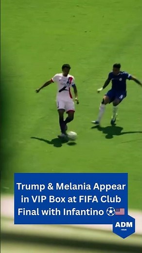 Trump & Melania Appear in VIP Box at FIFA Club Final with Infantino ⚽🇺🇸 #news #trump