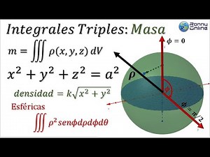 Calculating MASS with triple integrals | SPHERICAL coordinates | [Larson 14.7]