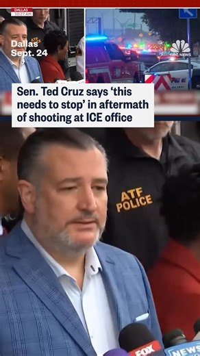 Sen. Ted Cruz urges people to not demonize each other, adding “this needs to stop” following a shooting at an ICE office in Dallas, Texas. | NBC News