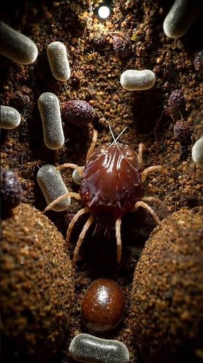 Soil Mite POV: Micro-Camera Journey Through a Hidden Microscopic Ecosystem