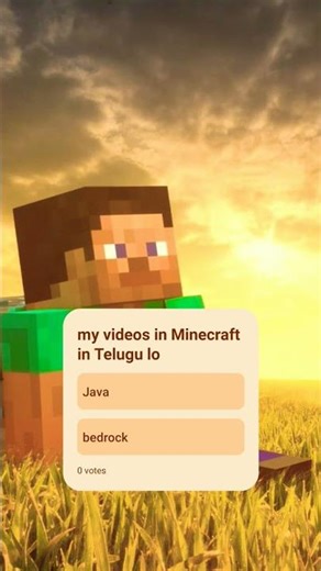 #Minecraft Telugu lo Java or bedrock videos