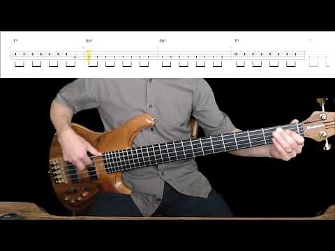 Bruce Springsteen - No Surrender Bass Cover with Playalong Tabs in Video