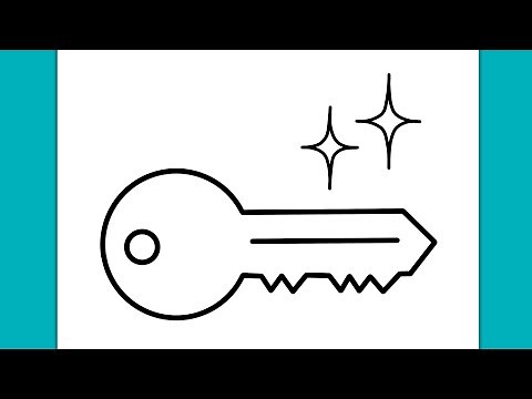 كيف ترسم مفتاح بطريقة سهله وبسيطه جداً || تعليم الرسم للمبتدئين || How to draw a key
