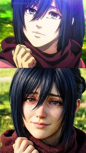 Real Life Mikasa is Shocking! 😱 #attackontitan"