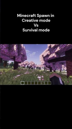 Minecraft spawn in Creative vs Survival