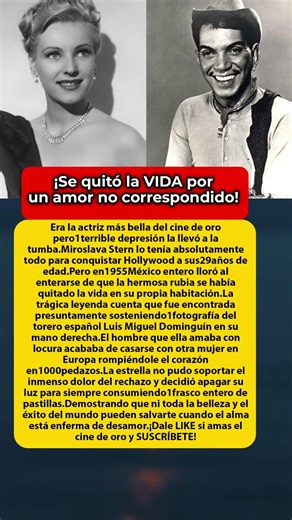 ¡El trágico SUICIDIO de Miroslava por amor! 😭💔 #MiroslavaStern #CineDeOro #Tragedia