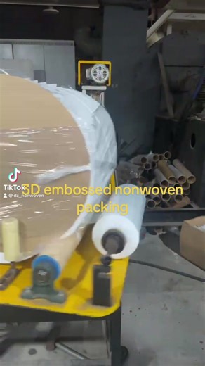 3D Embossed nonwoven packing#enbossednonwovens #fyp #factory