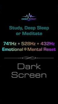 Calm Racing Thoughts & Heal Your Nervous System | Black Screen Sleep Music #528hz #432Hz #741