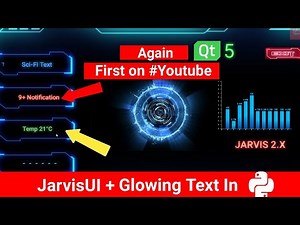 Sci-Fi Text in Python And PyQt5 | Glowing Text For Jarvis GUI | Add Beautiful Text in Python/PyQt5