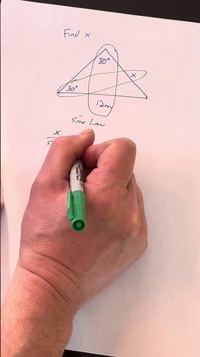 Use the Sine Law to find the missing side length #trigonometry #maths #stem