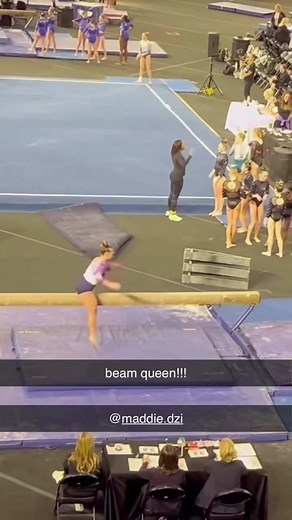 Incredible Gymnastics Beam Split Performance