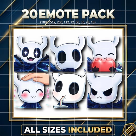 20 Hollow Knight Emotes Pack for Twitch, Kick, Discord, and Youtube | Stickers for Whatsapp, Telegram, and Social Media | Twitch Emotes - Etsy Canada