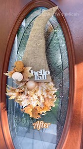 Do we want a full step by#fall #fallvibe #diycrafts #homedecor #autumndecor #crafttutorial #fallcrafts #gnomewreath #fyp #diyhomestep on this DIY Fall Gnome Wreath door han | Micah Enriquez is hare