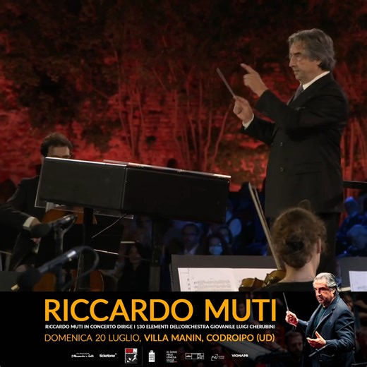 🎻🎼 Un grande Maestro alla direzione di una grande Orchestra, in una location spettacolare. 𝗥𝗜𝗖𝗖𝗔𝗥𝗗𝗢 𝗠𝗨𝗧𝗜 e l'Orchestra Luigi Cherubini, in concerto a Villa Manin. 🎻 📅 20 Luglio 2025 📍 Villa Manin, Codroipo (UD) 🎟 Biglietti in vendita online e nei punti vendita autorizzati Ticketone, Eilo ed Eventim👉 bit.ly/muti2007 💥Villa Manin, una delle location più suggestive d’Italia, sarà il palcoscenico di un evento unico, in cui l’arte e la musica si fonderanno in una serata indimentic