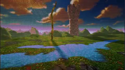 Retro Game Engine Update 🔥Added noise distortion to texture paint layers!Its finally starting to feel like real art.Its surreal to have the feeling of being able to make scenes like this in my own custom game engine. I never thought I'd get this far.