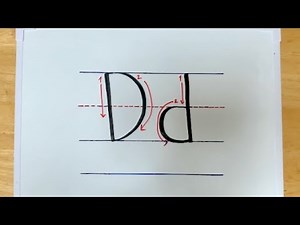 大文字と小文字のDの書き方 | 子どものためのかんたん英語！How to write capital and small letter D | Easy English for kids!