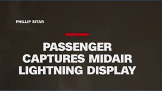 Plane passengers spot lightning while landing at O'Hare International Airport