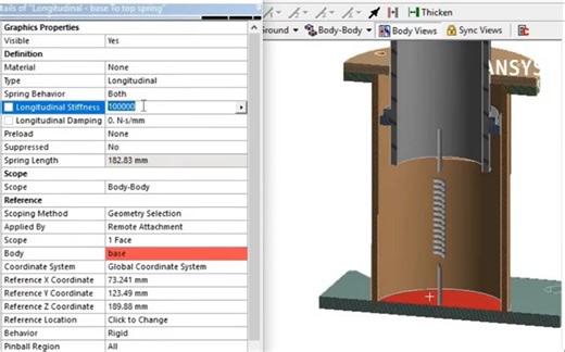 基于ANSYS workbench的弹簧（spring）单元及beam的设置