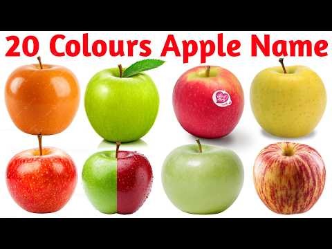 20 Colour Apples Names in English 🍎 | Learn Apple Colors for Kids | English Vocabulary with Pictures
