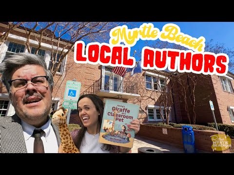 Myrtle Beach Local Authors event at Chapin Memorial Library Bri Thomas with Retro Myrtle Beach Guy