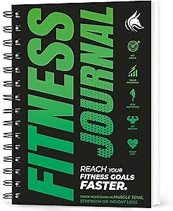 Clever Fox Fitness Journal Workout Log Book - Daily Fitness Planner Workout Journal for Women and Men. Spiral-Bound, Laminated Cover, Thick Pages, A5 (Neon Green)