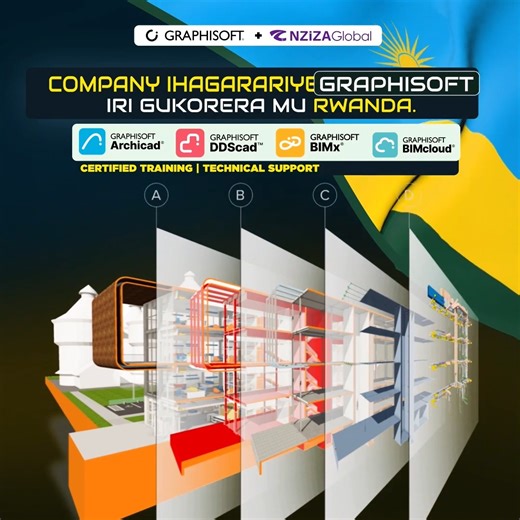 Nziza Global on Instagram: "GRAPHISOFT (ArchiCAD) is now officially represented in Rwanda & Tanzania! We are happy to partner with GRAPHISOFT, a global leader in BIM and digital design solutions for architects, engineers, and construction professionals. We provide: ✅ Certified Training ✅ Technical Support ✅ Official Software Licensing Available GRAPHISOFT solutions: • Archicad • DDScad • BIMx • BIMcloud, and others. Whether you are a professional firm, academic institution, or individual practit