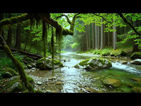 Calming Forest Ambience Birds Singing & Beautiful Stream Sounds for Peaceful Sleep, Rest & Medicine