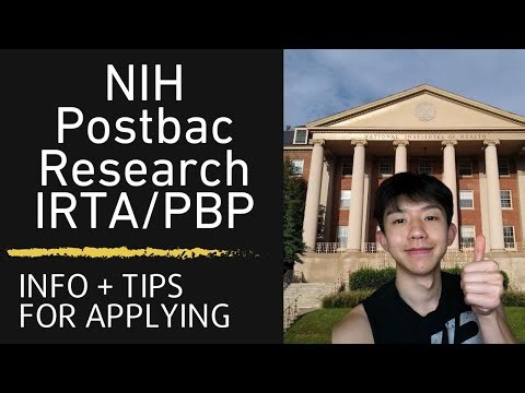 NIH Postbac IRTA/PBP | General Info + Tips for Applying