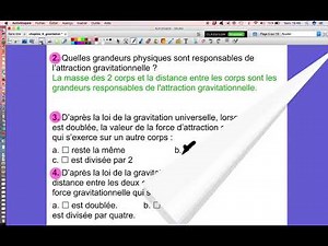 Cours 3ème -Chapitre 6-1) La gravitation universelle