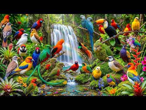 1 Hours of Rare Bird Sounds in Wild Jungle🌊🌈🦚🦩🦜🌺🌴#AmazonBirdSounds #AnxietyRelief #BirdChirping