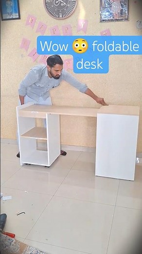 WOW 😳 Foldable Table with Storage 😍 Setup in Seconds diy assembly #shorts